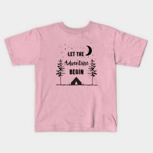 Let the Adventure Begin Dark Kids T-Shirt